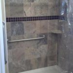 Walk In Shower with Acrylic Pan and Tile Surround